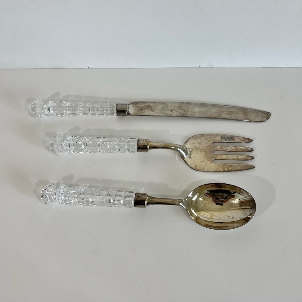 Vintage Crystal Serving Utensils